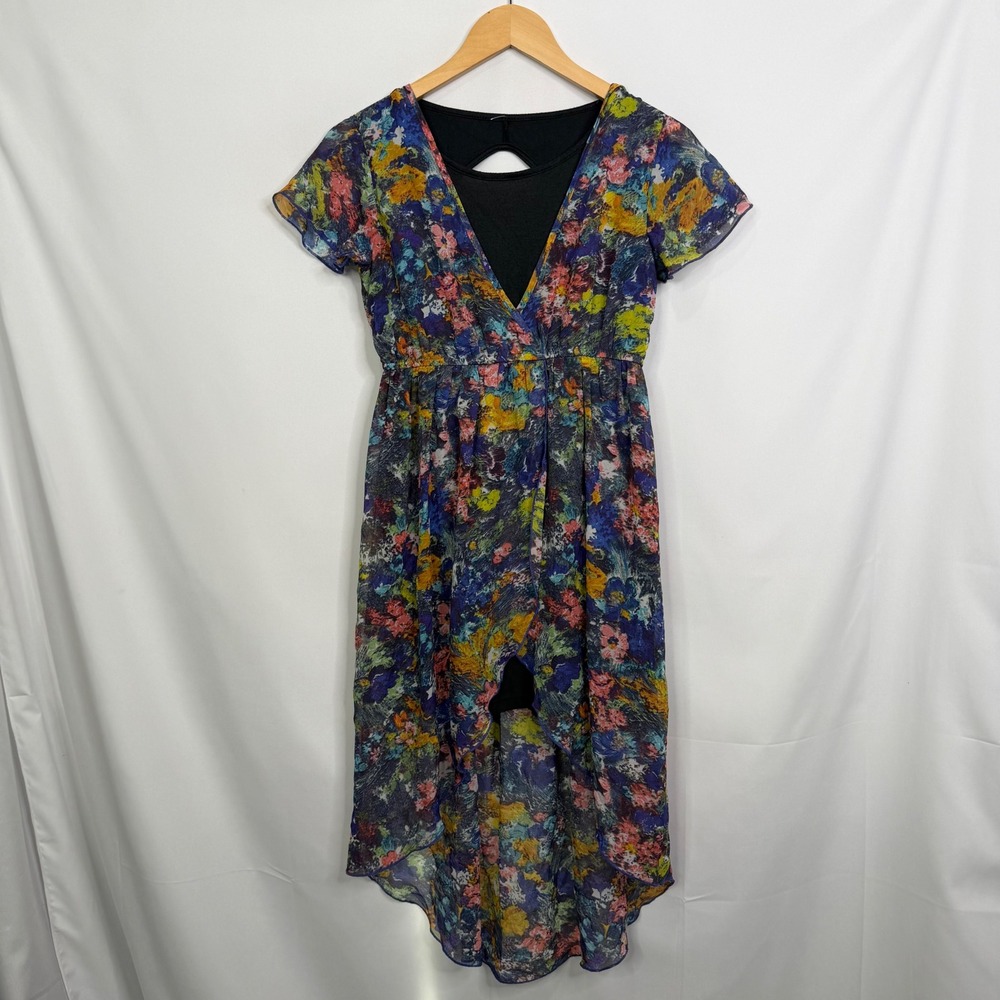 Disney D-Signed Gossamer Floral High-Low Dress Youth Girl Large